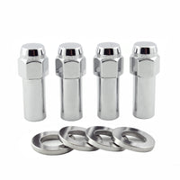 McGard Hex Lug Nut (X-Long Shank) M12X1.5 CTR Washer / 13/16 Hex / 2.27in. Length (4-Pack) - Chrome