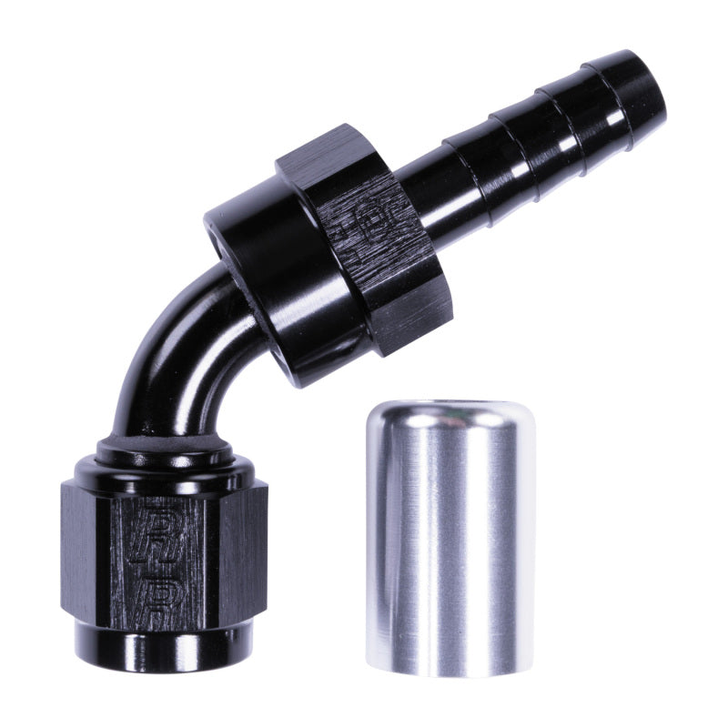 Russell 6AN ProClassic Crimp 60 Degree Hose End - Black