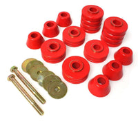 Energy Suspension Body Mount Set W/Hardware - Red