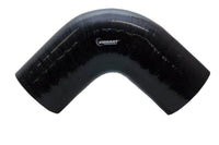 Vibrant 4 Ply Reinforced Silicone Elbow Connector - 4.5in I.D. - 90 deg. Elbow (BLACK)