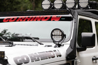 Go Rhino Xplor Blackout Series Round LED Spot Light Beam w/DRL (Surface/Thread Stud Mnt) 7in. - Blk
