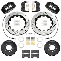 Wilwood 89-98 Nissan 240SX/89-94 Skyline/90-96 300ZX Superlite 6R Fr BBK w/ 14in D/S Rotors - Black