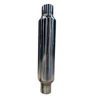 Kooks 2.5in Round Clamp In Muffler 14in Long Polished Stainless Steel