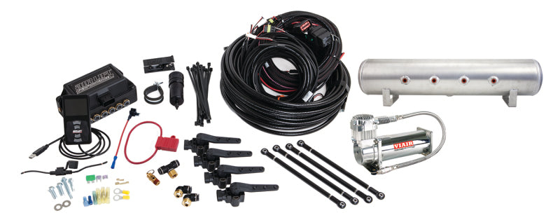 Air Lift Performance 3H (3/8 Air Line 4 Gal 7-Port Raw Aluminum Tank VIAIR 444C Comp)