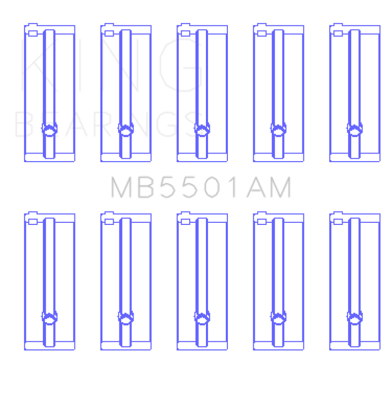 King Engine Bearings Suzuki F8/F10/(Size +0.25mm) Main Bearing Set