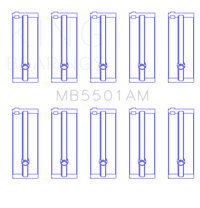 King Engine Bearings Suzuki F8/F10/(Size +0.50mm) Main Bearing Set