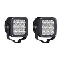 Westin Axis LED Auxiliary Light 4.5 inch x 4.5 inch Square Spot w/3W Osram (Set of 2) - Black