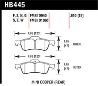 Hawk 02-06 Mini Cooper / Cooper S HP+ Street Rear Brake Pads
