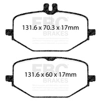 EBC 2018+ Mercedes-Benz G550 (BM463) 4.0TT Rear Yellowstuff Brake Pads