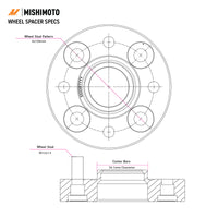 Mishimoto Wheel Spacers - 5x120 - 67.1 - 25 - M14 - Black