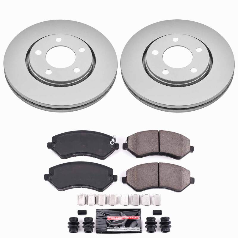 Power Stop 03-07 Chrysler Town & Country Front Z23 Coated Brake Kit