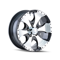 ION Type 136 15x6 / 6x139.7 BP / 0mm Offset / 108mm Hub Black/Machined Wheel