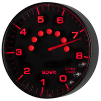 Autometer Spek-Pro Gauge Tachometer 5in 8K Rpm W/Shift Light & Peak Mem Black/Black