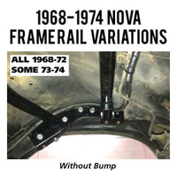 Ridetech 68-72 Nova (w/o FrameRail Bump) Double Adjustable Bolt-On 4-Link w/ Rubber Rod Ends