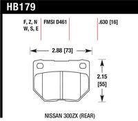 Hawk 06-07 WRX Blue 9012 Rear Race Pads