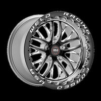 Weld S82 17x11 / 5x115 BP / 6.2in BS Black Wheel (High Pad) - Black Single Beadlock MT
