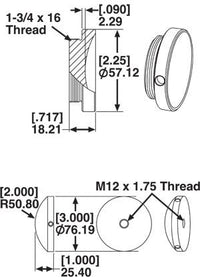 SPC Performance CUPPED 90A RUBBER FOOT