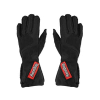 RaceQuip 356 Series 2 Layer Nomex Outseam Race Gloves SFI 3.3 / 5 All Black Small