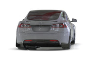 Rally Armor 21-26 Tesla Model S / S Plaid Black UR Mud Flap w/White Logo