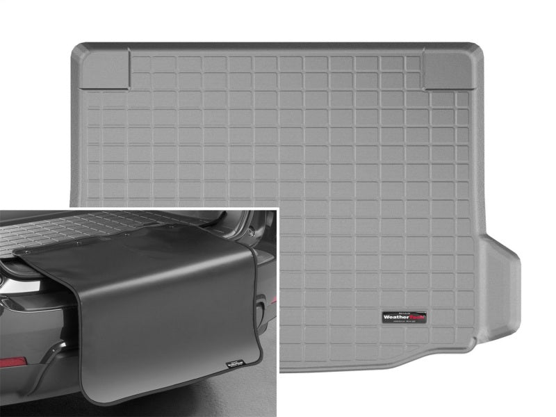WeatherTech 2018+ BMW X3 Cargo Liners w/ Bumper Protector - Grey (With Spare Tire)