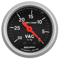 Autometer Sport-Comp 2-1/16in. 30 IN HG Mechanical Vacuum Gauge