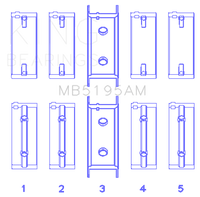 King Engine Bearings Mitsubishi G25B / 4G54 / 4G53 Crankshaft Main Bearing Set