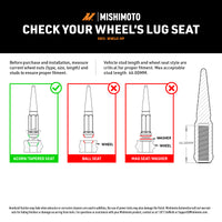 Mishimoto Mishimoto Steel Spiked Lug Nuts M12 x 1.5 24pc Set Gold