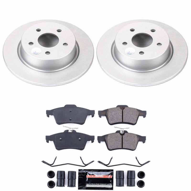 Power Stop 13-18 Ford C-Max Rear Z23 Coated Brake Kit