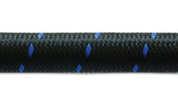 Vibrant -12 AN Two-Tone Black/Blue Nylon Braided Flex Hose (20 foot roll)