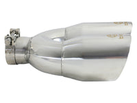 aFe Takeda 2.5in 304 Stainless Steel Clamp-on Exhaust Tip Drivers Side 2.5in Inlet 4inDual- Polished