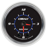 Autometer Cobalt 2-1/16in 12 Hour Analog Clock