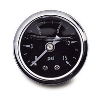 Russell Performance 15 psi fuel pressure gauge machine face (Liquid-filled)