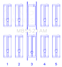 King Engine Bearings Chrysler 2.2L Main Bearing Set