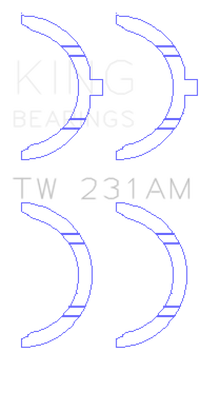 King Engine Bearings Toyota 1A/2A/3A/4A Thrust Washer Set