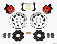 Wilwood Combination Parking Brake Rear Kit 12.19in Drilled Red Civic / Integra Disc 2.39 Hub Offset