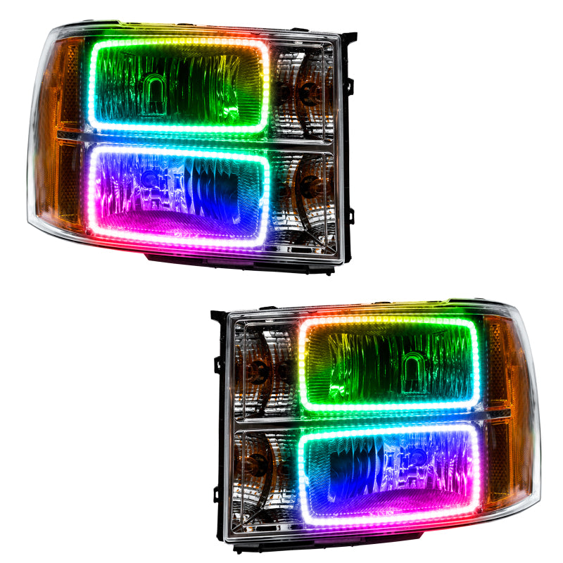 Oracle 07-13 GMC Sierra SMD HL - Square Ring Design - ColorSHIFT w/o Controller