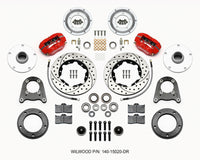 Wilwood Forged Dynalite-M Front Kit 10.75in Drilled Red 1950-1955 MG-TD/TF