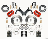 Wilwood Forged Dynalite Front Kit 11.00in Red 69-70 Impala Drum/Disc 69-82 Vette