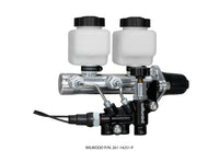 Wilwood Tandem Remote M/C Kit w L/H Bracket & Prop Valve - 1in Bore Ball Burnished