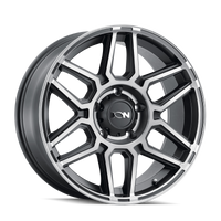 ION Type 146 17x9 / 8x170 BP / 0mm Offset / 125.2mm Hub Matte Black W/Machined Dart Tint Wheel