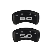 MGP 4 Caliper Covers Engraved Front 2015/Mustang Engraved Rear 2015/50 Red finish silver ch