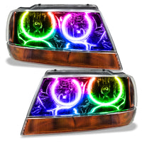 Oracle 99-04 Jeep Grand Cherokee SMD HL - Black - ColorSHIFT w/ Simple Controller