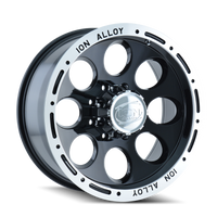 ION Type 174 16x8 / 8x165.1 BP / -5mm Offset / 130.8mm Hub Black/Machined Wheel