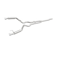MagnaFlow Cat-Back 15-16 Ford Mustang 2.3L L4 Competition SS 3in Dual Split Rear 4.5in Black Tips