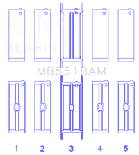 King Engine Bearings AMC/Jeep 390/401 Crankshaft Main Bearing Set - Undersize 0.10IN