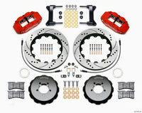 Wilwood Narrow Superlite 6R Front Hat Kit 14.00in Drilled Red 1999-2012 Subaru WRX w/Lines