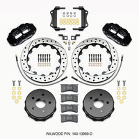 Wilwood Narrow Superlite 4R Rear Kit 12.88in Drilled 2007-up Jeep JK w/Lines