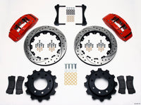Wilwood TC6R Rear Kit 16.00in Drilled Red 1999-2010 GM H2 / 2500 4.63 Cntr