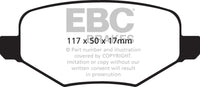 EBC 11-14 Ford Edge 2.0 Turbo Yellowstuff Rear Brake Pads