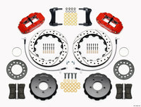 Wilwood Narrow Superlite 6R Front Hat Kit 12.88in Drill Red 2005-Up Mazda Miata w/ Lines